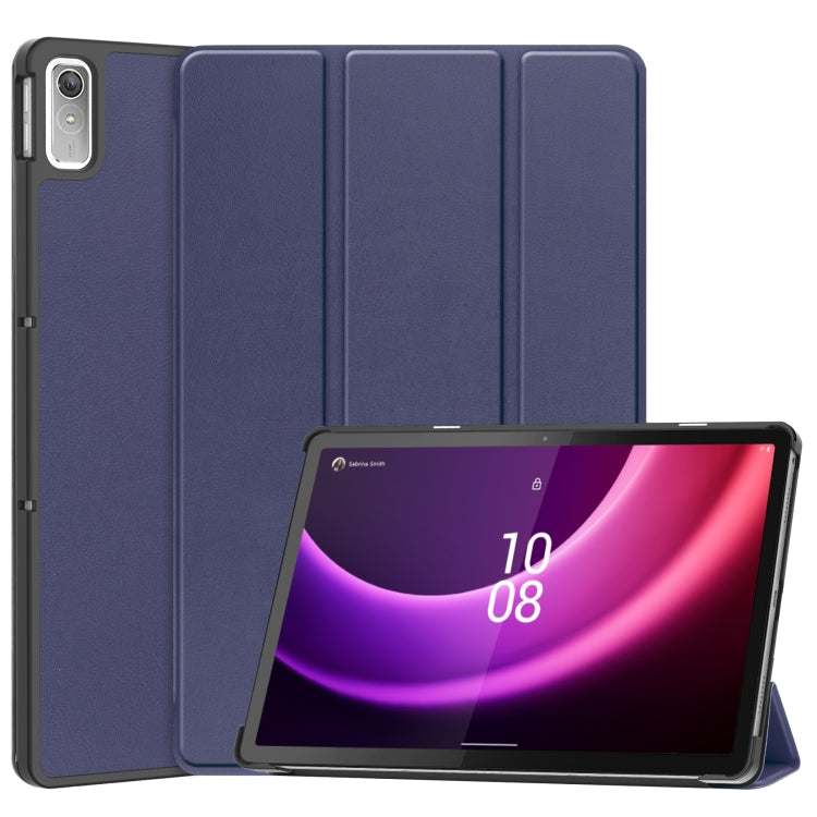 Custodia per tablet Smart in pelle con supporto a 3 pieghe Custer Pure Color, For Lenovo Tab P11 Gen 2