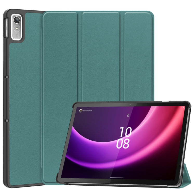 Custodia per tablet Smart in pelle con supporto a 3 pieghe Custer Pure Color, For Lenovo Tab P11 Gen 2