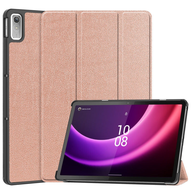 Custodia per tablet Smart in pelle con supporto a 3 pieghe Custer Pure Color, For Lenovo Tab P11 Gen 2