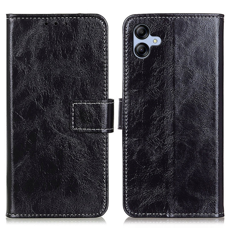 Custodia per cellulare in pelle a vibrazione orizzontale con struttura retrò Crazy Horse, For Samsung Galaxy A04E, For Huawei Nova Y61