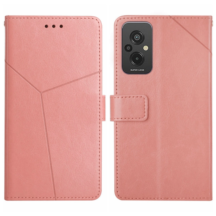HT01 Cassa del telefono di cuoio di vibrazione del modello a forma di Y, For Xiaomi Redmi 11 Prime 4G, For Xiaomi Redmi 11 Prime 5G, For Xiaomi Redmi Note 12 China, For Xiaomi Redmi Note 12 Pro 5G China