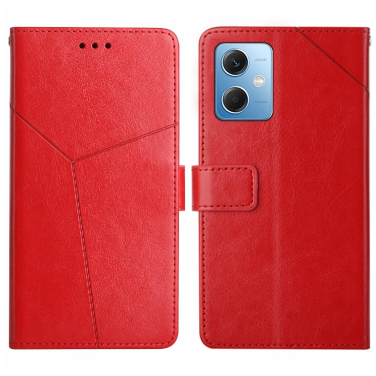 HT01 Cassa del telefono di cuoio di vibrazione del modello a forma di Y, For Xiaomi Redmi 11 Prime 4G, For Xiaomi Redmi 11 Prime 5G, For Xiaomi Redmi Note 12 China, For Xiaomi Redmi Note 12 Pro 5G China