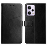 HT01 Cassa del telefono di cuoio di vibrazione del modello a forma di Y, For Xiaomi Redmi 11 Prime 4G, For Xiaomi Redmi 11 Prime 5G, For Xiaomi Redmi Note 12 China, For Xiaomi Redmi Note 12 Pro 5G China