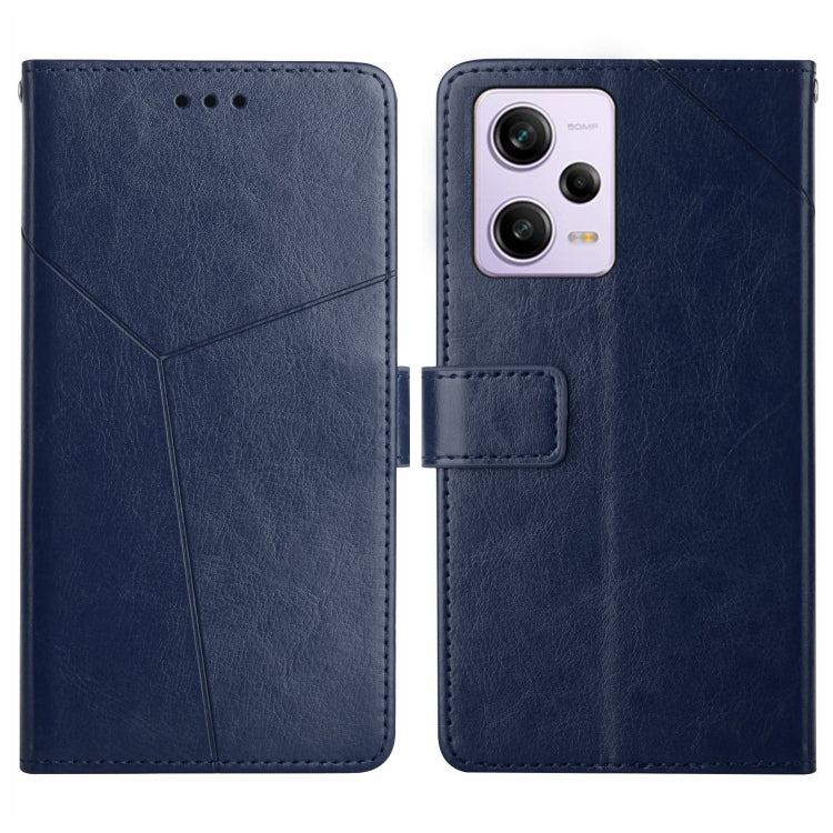 HT01 Cassa del telefono di cuoio di vibrazione del modello a forma di Y, For Xiaomi Redmi 11 Prime 4G, For Xiaomi Redmi 11 Prime 5G, For Xiaomi Redmi Note 12 China, For Xiaomi Redmi Note 12 Pro 5G China