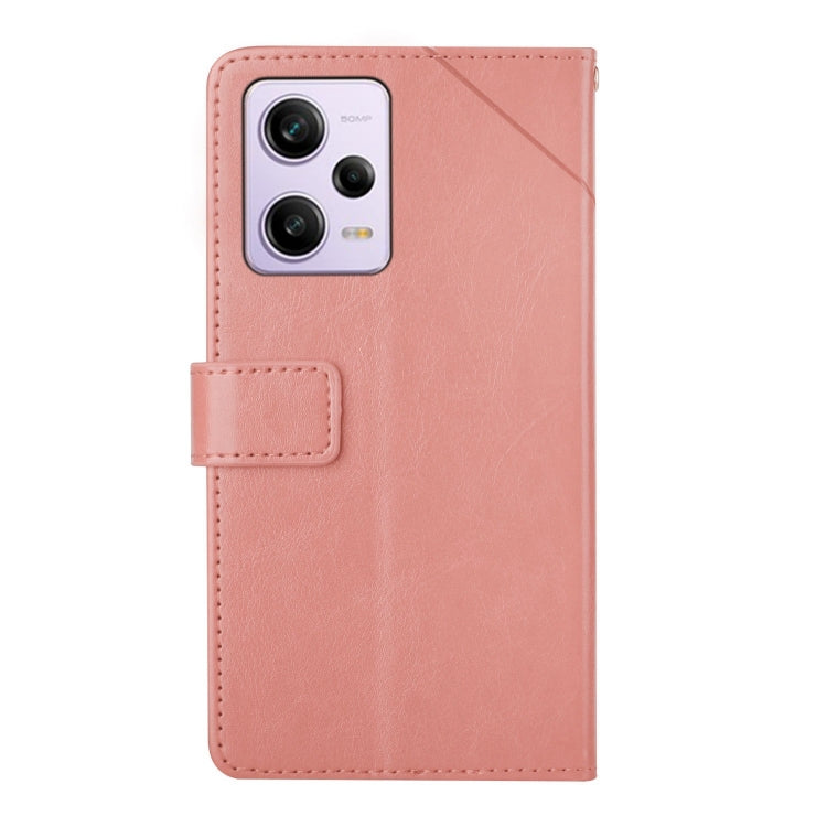 HT01 Cassa del telefono di cuoio di vibrazione del modello a forma di Y, For Xiaomi Redmi Note 12 Pro+ China/Note 12 Explorer, For Samsung Galaxy A54 5G