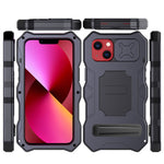 Custodia per telefono in metallo Tri-poof Camshield con supporto, For iPhone 14, For iPhone 14 Plus, For iPhone 14 Pro, For iPhone 14 Pro Max