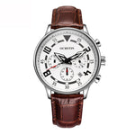Orologio multifunzionale in pelle da uomo al quarzo, Ochstin 6050B