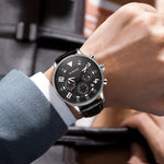Orologio multifunzionale in pelle da uomo al quarzo, Ochstin 6050B