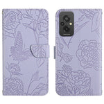 HT03 Cassa del telefono di cuoio di vibrazione impressa farfalla di sensibilità della pelle, For Xiaomi Redmi 11 Prime 4G, For Xiaomi Redmi 11 Prime 5G, For Xiaomi Redmi Note 12 China, For Xiaomi Redmi Note 12 Pro 5G China