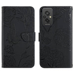 HT03 Cassa del telefono di cuoio di vibrazione impressa farfalla di sensibilità della pelle, For Xiaomi Redmi 11 Prime 4G, For Xiaomi Redmi 11 Prime 5G, For Xiaomi Redmi Note 12 China, For Xiaomi Redmi Note 12 Pro 5G China