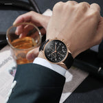 Orologio multifunzionale in pelle da uomo al quarzo, Ochstin 6050C