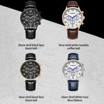 Orologio multifunzionale in pelle da uomo al quarzo, Ochstin 6050E