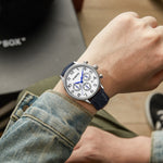 Orologio multifunzionale in pelle da uomo al quarzo, Ochstin 6050E
