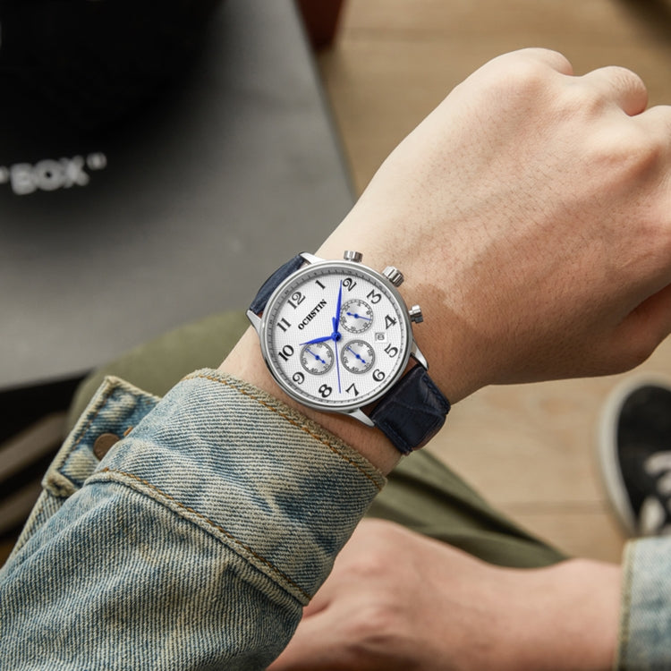 Orologio multifunzionale in pelle da uomo al quarzo, Ochstin 6050E