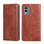 Custodia per telefono in pelle magnetica tinta unita a olio lucido, For Honor Play 40 Plus, For Nokia C31, For Nokia X30 5G
