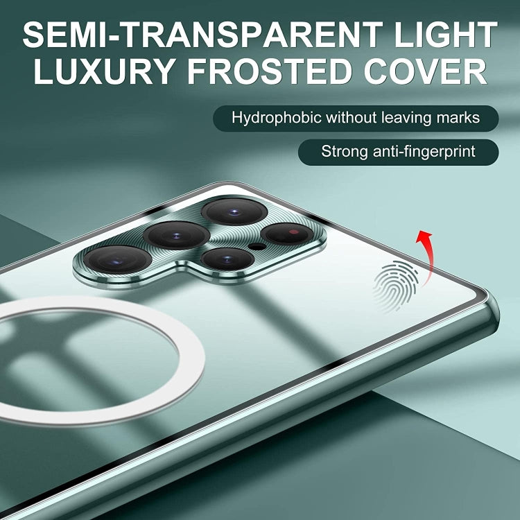 Custodia per telefono magnetica a doppia faccia con protezione per obiettivo MagSafe, For Samsung Galaxy S22 Ultra 5G