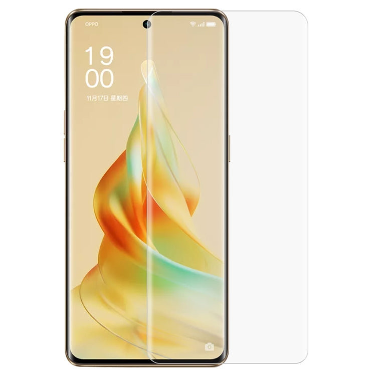Pellicola in vetro temperato a colla piena curva liquida UV, For OPPO Reno9, For OPPO Reno9 Pro, For OPPO Reno9 Pro+
