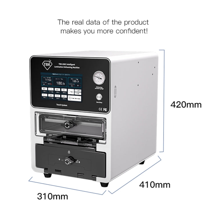 TBK208C Macchina per la laminazione e la schiumatura di schermi curvi da 15 pollici, US Plug, EU Plug, UK Plug, AU Plug