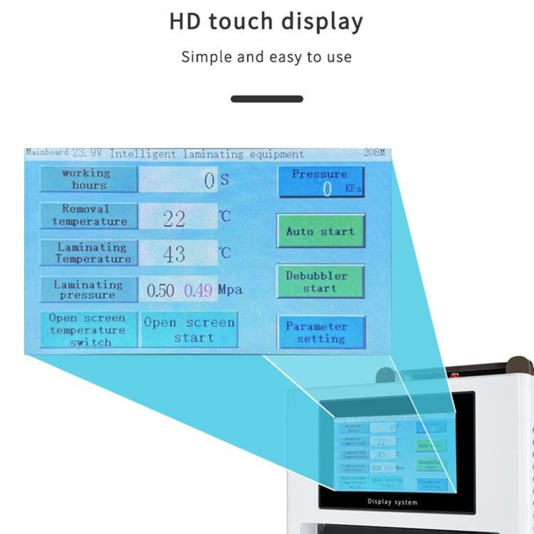 TBK 208M 3 in 1 Mini LCD Touch Screen Macchina per la rimozione di bolle di laminazione sottovuoto, US Plug, EU Plug, UK Plug, AU Plug