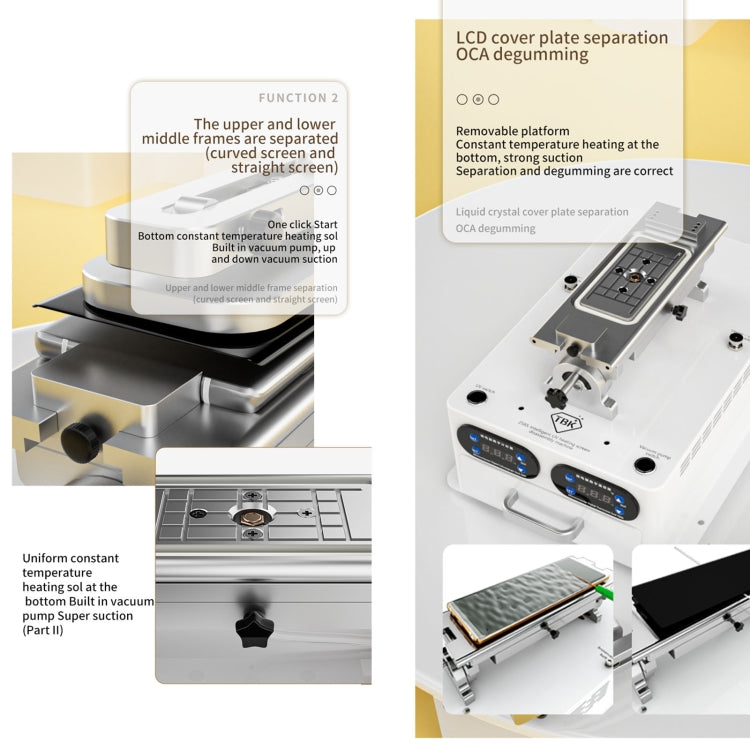 TBK 258S Intelligent Multifunction UV Curing Disassembly Machine, US Plug, EU Plug, UK Plug, AU Plug