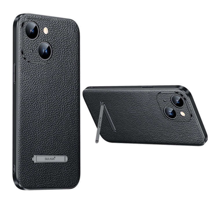 Custodia in pelle per PC + TPU della famosa serie Artisan SULADA Litchi, For iPhone 14, For iPhone 14 Plus, For iPhone 14 Pro, For iPhone 14 Pro Max
