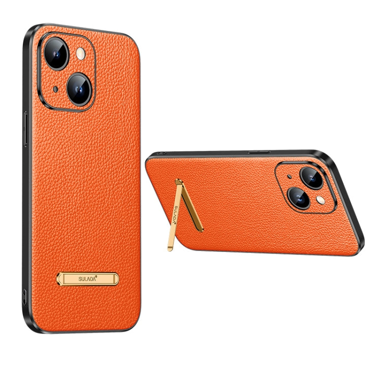 Custodia in pelle per PC + TPU della famosa serie Artisan SULADA Litchi, For iPhone 14, For iPhone 14 Plus, For iPhone 14 Pro, For iPhone 14 Pro Max