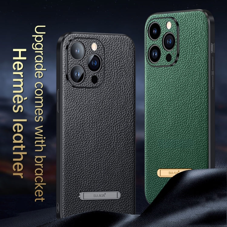 Custodia in pelle per PC + TPU della famosa serie Artisan SULADA Litchi, For iPhone 14, For iPhone 14 Plus, For iPhone 14 Pro, For iPhone 14 Pro Max
