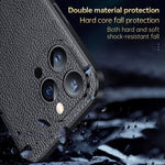 Custodia in pelle per PC + TPU della famosa serie Artisan SULADA Litchi, For iPhone 14, For iPhone 14 Plus, For iPhone 14 Pro, For iPhone 14 Pro Max