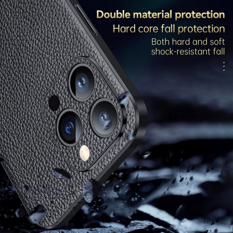 Custodia in pelle per PC + TPU della famosa serie Artisan SULADA Litchi, For iPhone 14, For iPhone 14 Plus, For iPhone 14 Pro, For iPhone 14 Pro Max