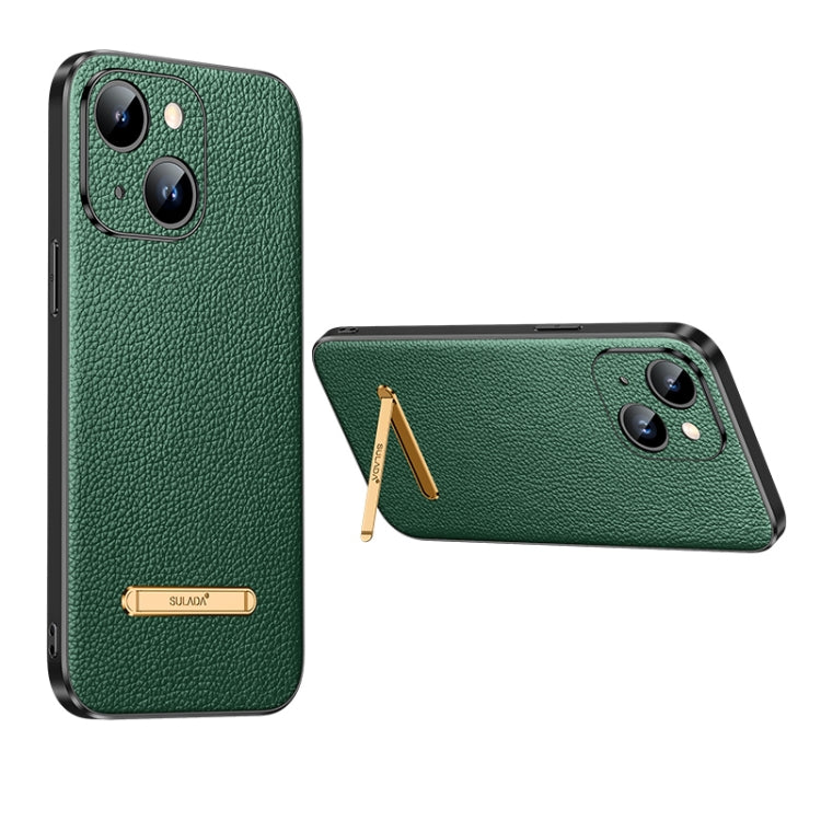 Custodia in pelle per PC + TPU della famosa serie Artisan SULADA Litchi, For iPhone 14, For iPhone 14 Plus, For iPhone 14 Pro, For iPhone 14 Pro Max