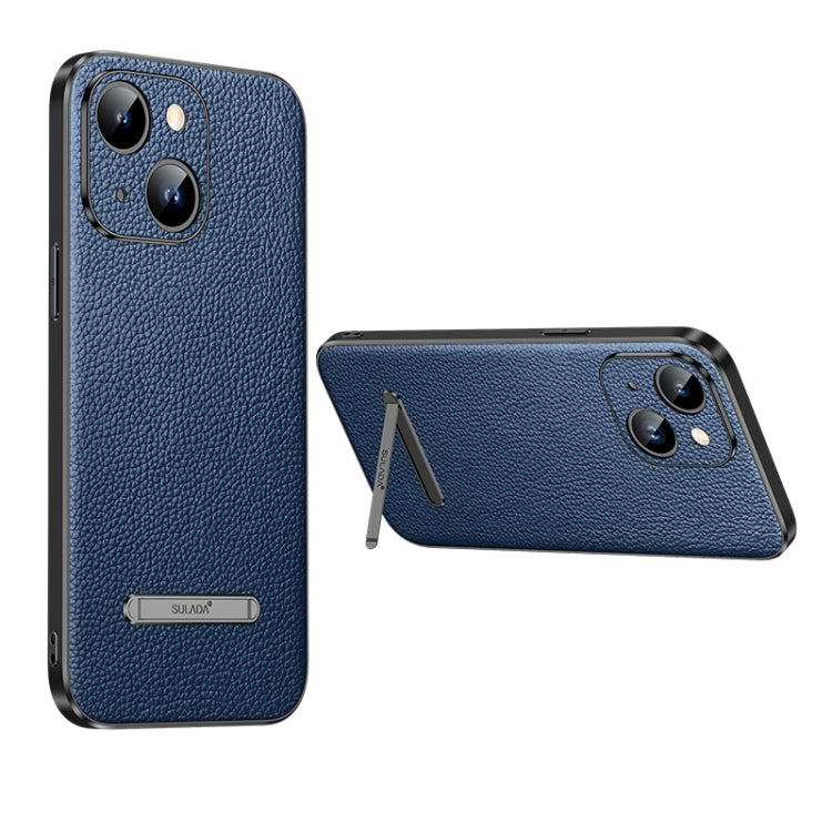 Custodia in pelle per PC + TPU della famosa serie Artisan SULADA Litchi, For iPhone 14, For iPhone 14 Plus, For iPhone 14 Pro, For iPhone 14 Pro Max