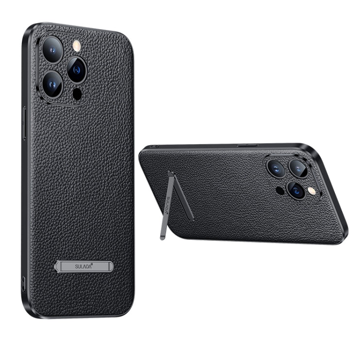 Custodia in pelle per PC + TPU della famosa serie Artisan SULADA Litchi, For iPhone 14, For iPhone 14 Plus, For iPhone 14 Pro, For iPhone 14 Pro Max