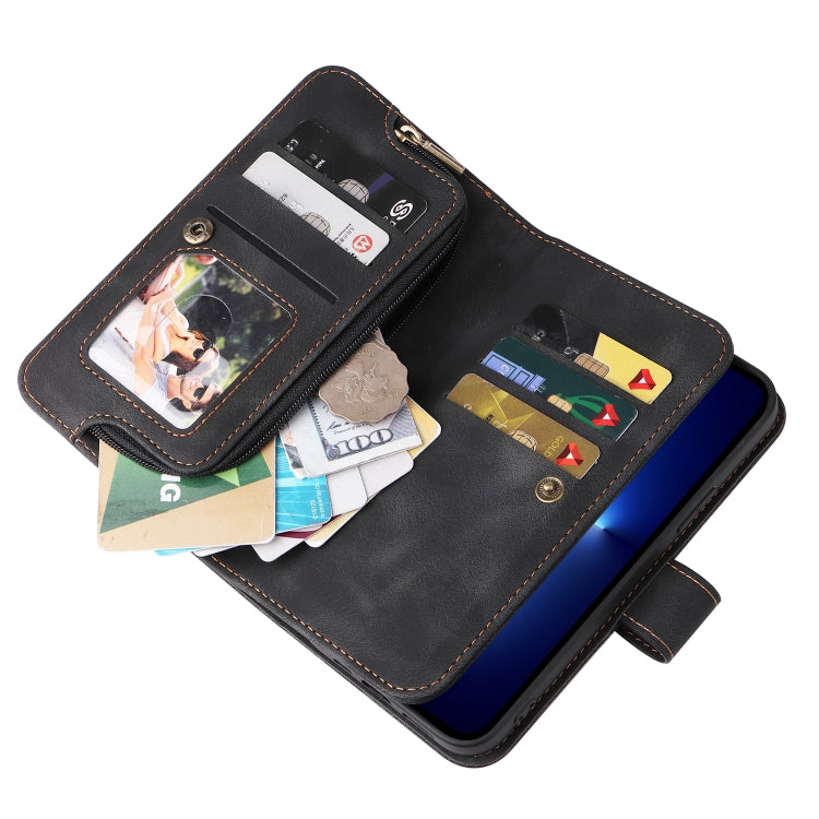 Custodia per cellulare in pelle con cerniera per portafoglio con cerniera multifunzionale, For iPhone 11, For iPhone 11 Pro, For iPhone 11 Pro Max, For iPhone 12 Pro Max