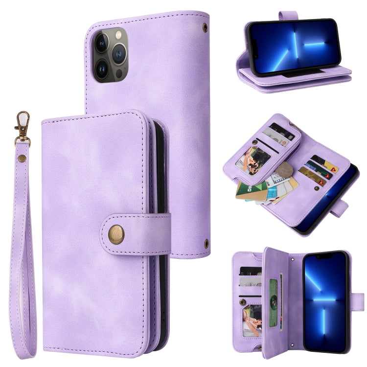 Custodia per cellulare in pelle con cerniera per portafoglio con cerniera multifunzionale, For iPhone 11, For iPhone 11 Pro, For iPhone 11 Pro Max, For iPhone 12 Pro Max