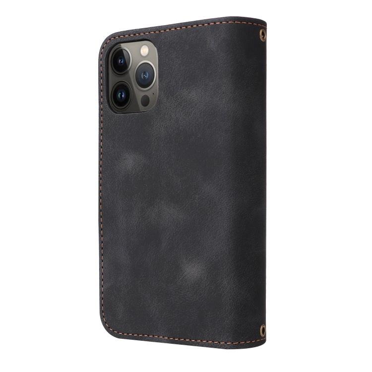 Custodia per cellulare in pelle con cerniera per portafoglio con cerniera multifunzionale, For iPhone 14 Plus, For iPhone 14