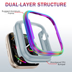 Custodia protettiva in lega di alluminio + TPU 2 in 1, For Apple Watch Ultra 3 / 2 / 1 49mm, For Apple Watch  Series 9 / 8 / 7 45mm, For Apple Watch Series 6 / 5 / 4 / SE 44mm