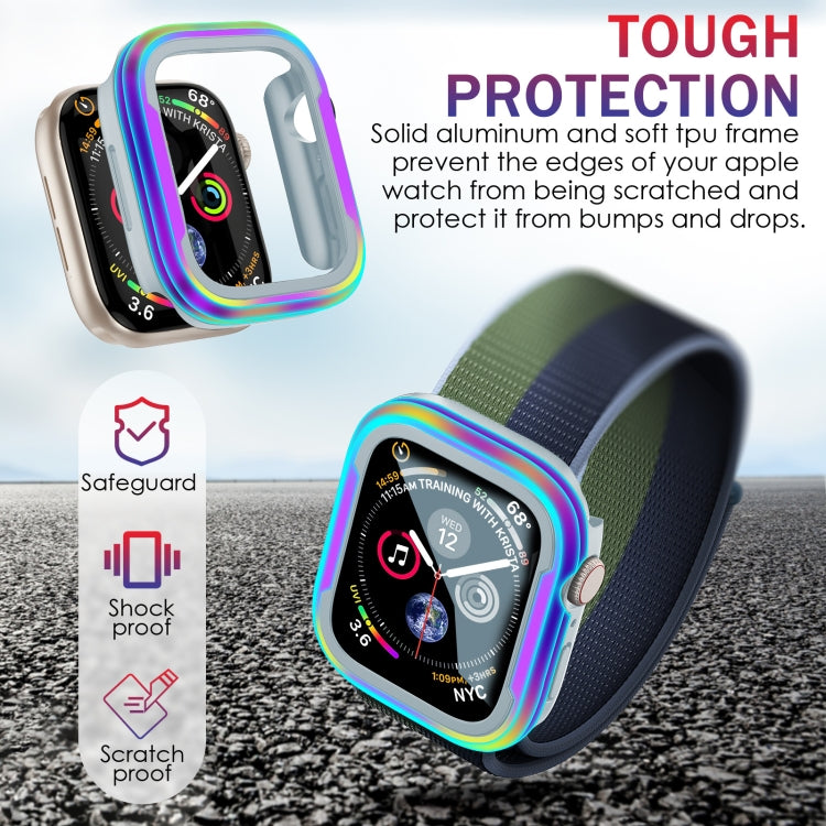 Custodia protettiva in lega di alluminio + TPU 2 in 1, For Apple Watch Series 9 / 8 / 7 41mm, For Apple Watch Series 6 / 5 / 4 / SE 40mm