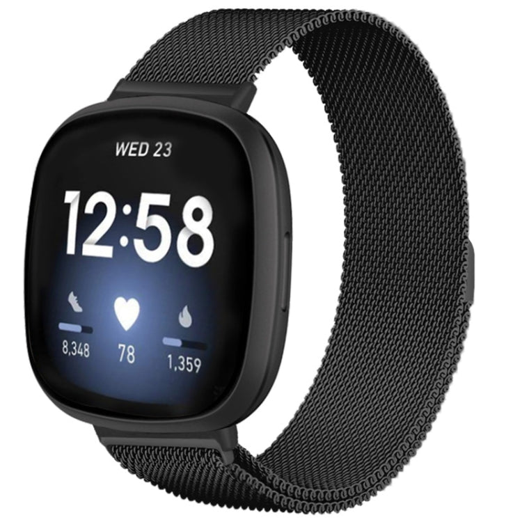 Cinturino per orologio con fibbia divisa in metallo magnetico milanese da 20 mm, For Fitbit Versa 4 / Versa 3