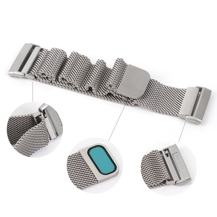 Cinturino per orologio con fibbia divisa in metallo magnetico milanese da 20 mm, For Fitbit Versa 4 / Versa 3