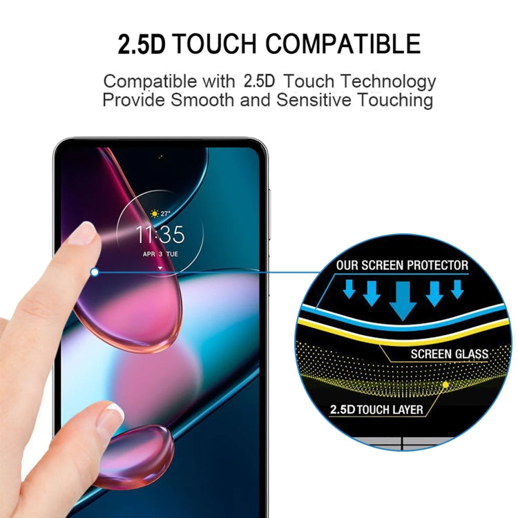 Pellicola in vetro temperato per protezione dello schermo a copertura totale con colla completa, For Motorola Edge 30 Pro 5G/Edge+ 5G UW/Edge 2022 (1 PC)