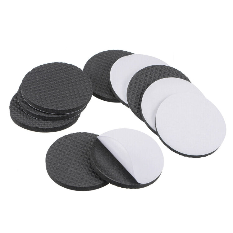 2 poggiapiedi rotondi da 46 mm in plaid EVA per divano da tavolo, antiscivolo e antirumore, 46mm