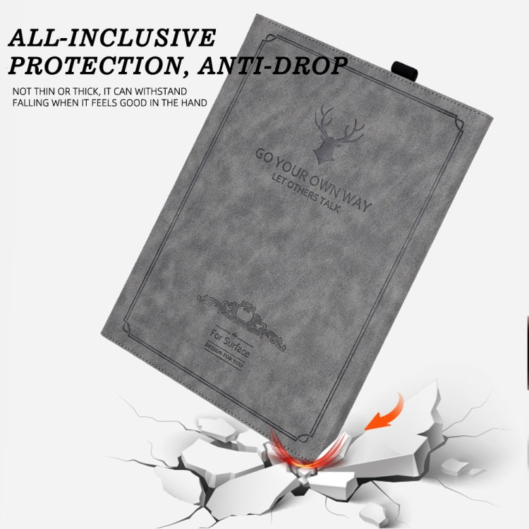 Custodia per tablet in pelle con motivo a testa di cervo, For MicroSoft Surface Pro 9