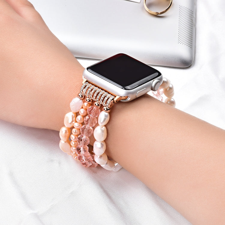 Cinturino in cristallo di perla, For Apple Watch 5 & 4 40mm / 3 & 2 & 1 38mm, For Apple Watch 5 & 4 44mm / 3 & 2 & 1 42mm
