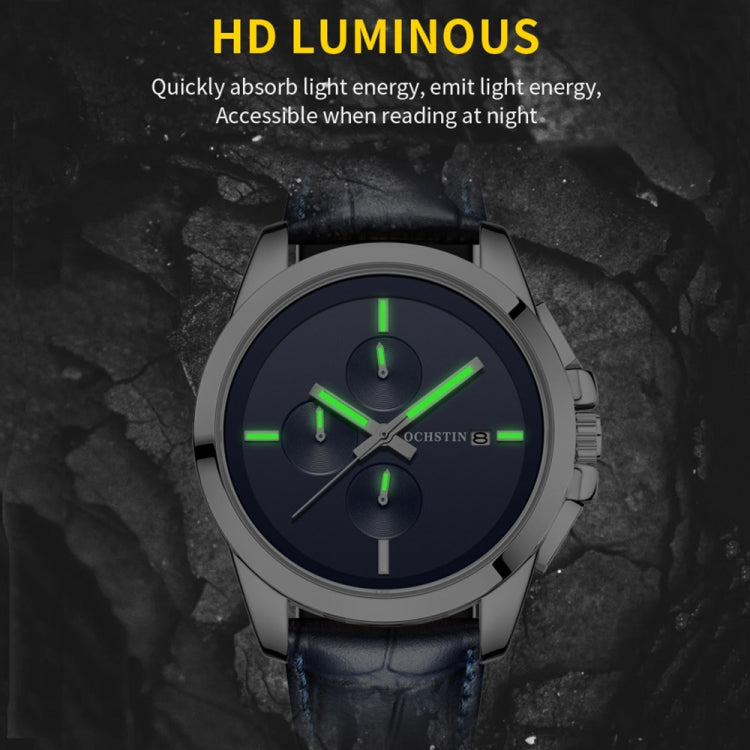 Orologio da uomo luminoso al quarzo multifunzionale serie pilota, OCHSTIN 6059D