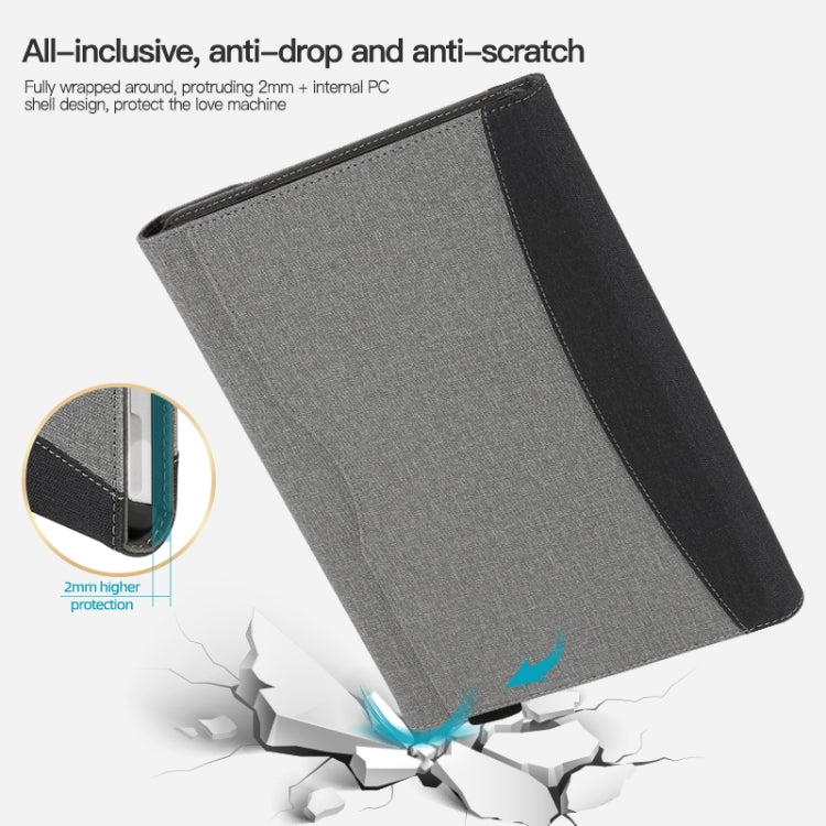 Custodia per tablet in pelle con cuciture in tessuto, For Microsoft Surface Pro 10 / 9, For Microsoft Surface Pro 8, For Microsoft Surface Pro 7 / 6 / 5 / 4, For Microsoft Surface Go 3 / 2 / 1