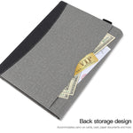 Custodia per tablet in pelle con cuciture in tessuto, For Microsoft Surface Pro 10 / 9, For Microsoft Surface Pro 8, For Microsoft Surface Pro 7 / 6 / 5 / 4, For Microsoft Surface Go 3 / 2 / 1