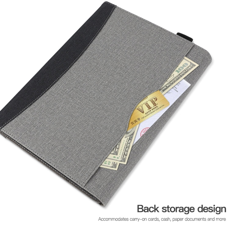 Custodia per tablet in pelle con cuciture in tessuto, For Microsoft Surface Pro 10 / 9, For Microsoft Surface Pro 8, For Microsoft Surface Pro 7 / 6 / 5 / 4, For Microsoft Surface Go 3 / 2 / 1
