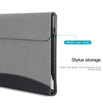 Custodia per tablet in pelle con cuciture in tessuto, For Microsoft Surface Pro 10 / 9, For Microsoft Surface Pro 8, For Microsoft Surface Pro 7 / 6 / 5 / 4, For Microsoft Surface Go 3 / 2 / 1