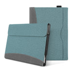 Custodia per tablet in pelle con cuciture in tessuto, For Microsoft Surface Pro 10 / 9, For Microsoft Surface Pro 8, For Microsoft Surface Pro 7 / 6 / 5 / 4, For Microsoft Surface Go 3 / 2 / 1