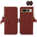 Custodia per telefono in pelle magnetica RFID in vera pelle, For iPhone 14, For Google Pixel 7 Pro, For Google Pixel 7, For Samsung Galaxy A54 5G, For Samsung Galaxy S22+ 5G, For Samsung Galaxy S22 5G